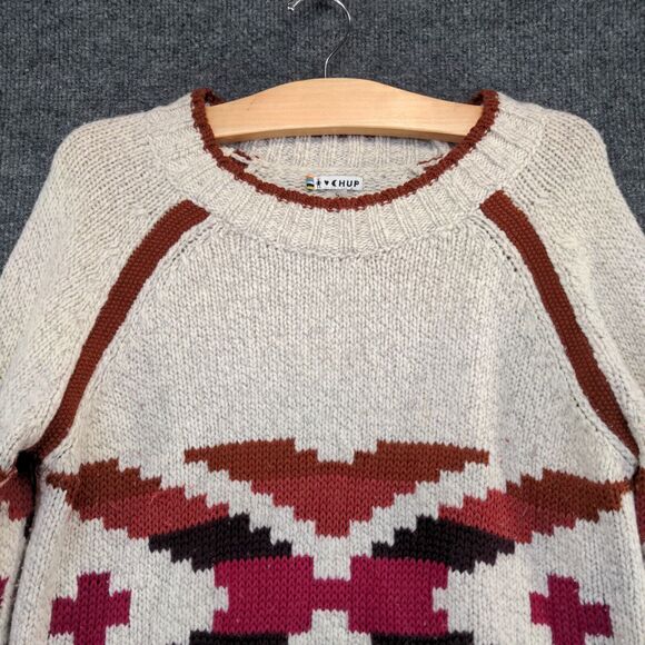 Smartwool Women's CHUP Qo'a Pullover Sweater Small Multi Raglan Sleeve Cozy - Picture 3 of 13